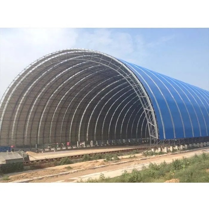 Bunker de estrutura de espaço para galpão de armazenamento de carvão